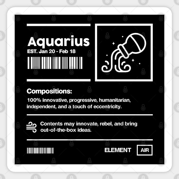 Aquarius Sticker by artslaves